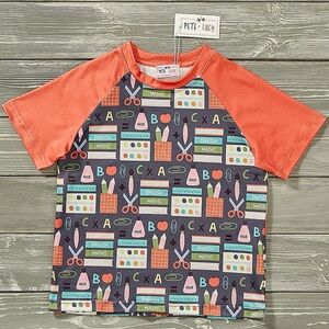 Boys school style limited edition short sleeve shirt in fun colors